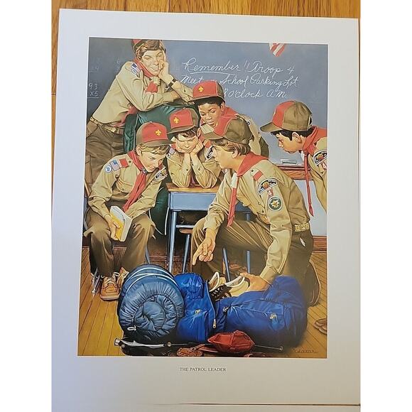 1986 Hoyle Scouting Through The Years Poster/Print - The Patrol Leader - Picture 1 of 2